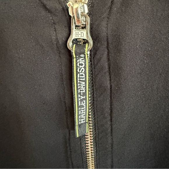 Harley-Davidson MC Black Short Sleeve Full Zip-Up‎ Shirt Women's Size Medium - Picture 8 of 12